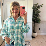 Layla Plaid Shirt - Blue