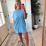 Taya t-shirt Dress - Sky Blue
