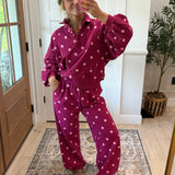 Dot Your Day Joggers - magenta