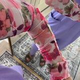 Garden Pink Floral Mesh Top