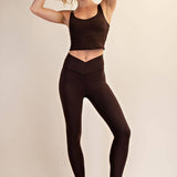 Core Essential Butter V Waist Leggings - Espresso