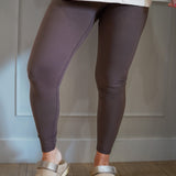 Core Essential Butter V Waist Leggings - Espresso