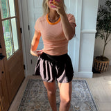 Micro Striped Tee - orange