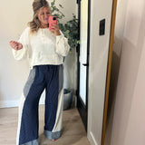 Golden Hour Wide Legs - Blue Colorway