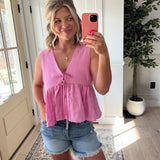 Frayed Hem Lightwash Shorts