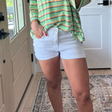 White Denim Shorts
