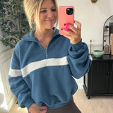 Navy Varsity Half Zip