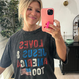 Love Jesus & America Too Tee