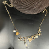 Bows + Checks Charm Necklace
