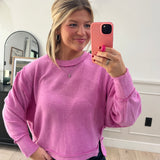 Chai Comfort Sweater - Magenta