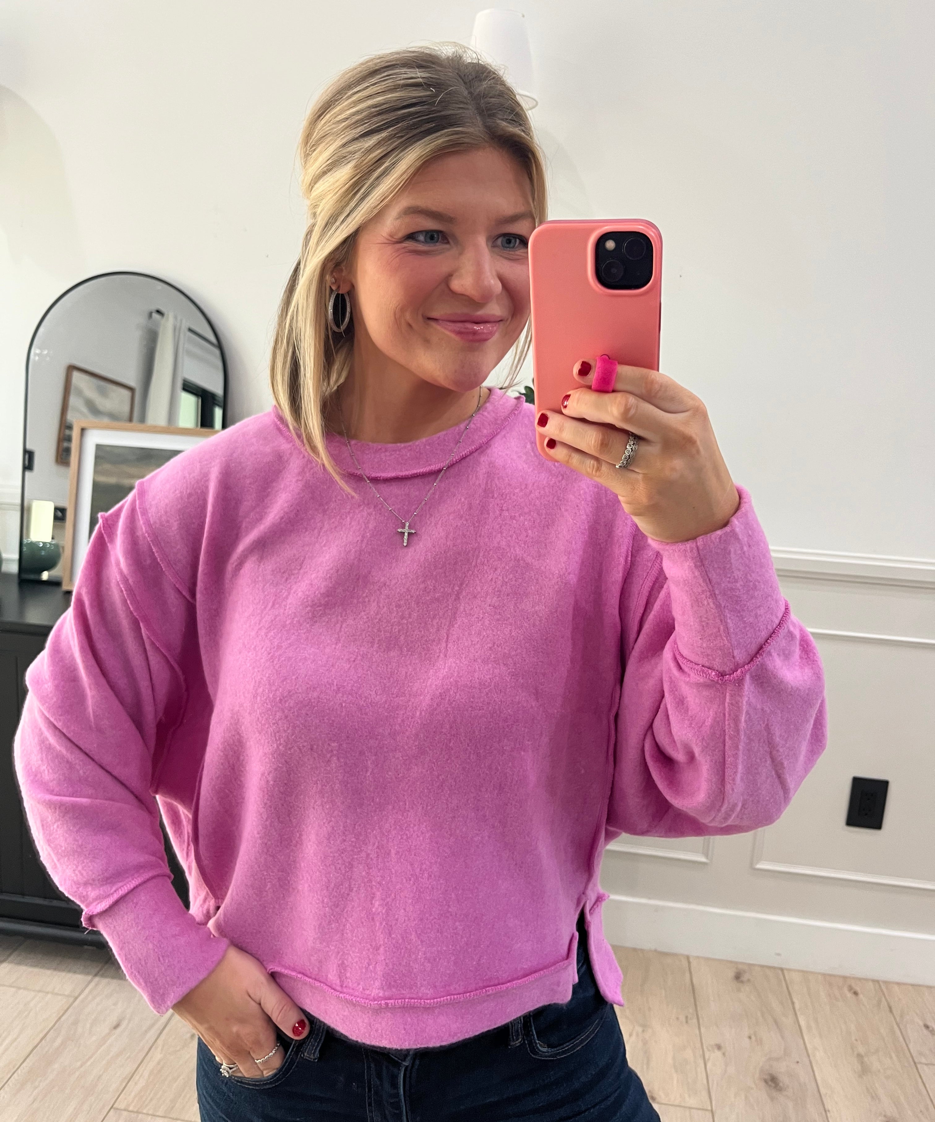 Chai Comfort Sweater - Magenta