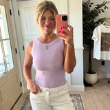 Lavendar Ribbed Tank
