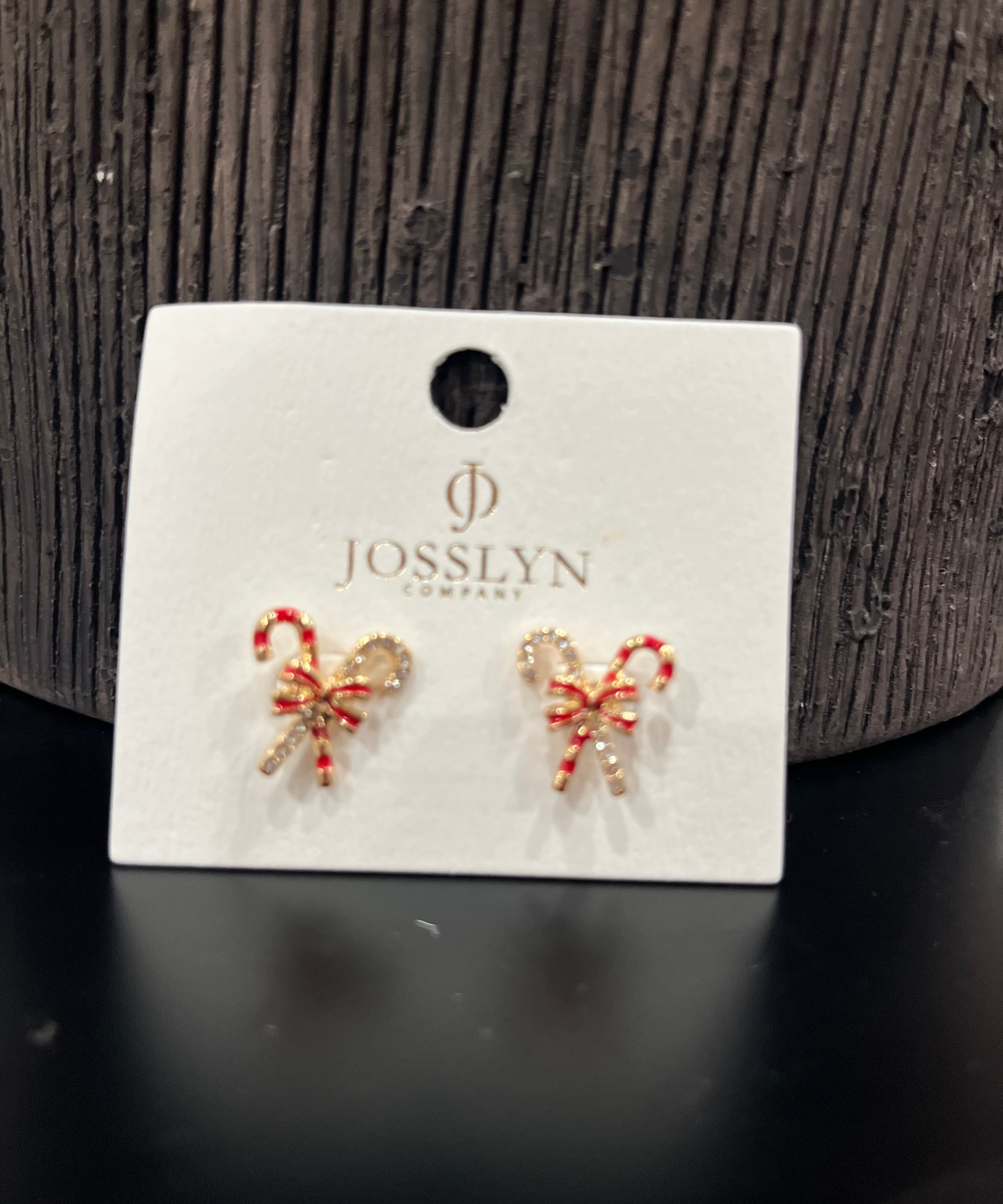 Candy Cane Bow Earrings