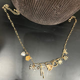 Bows + Checks Charm Necklace