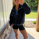 On the Go Contrast Pullover