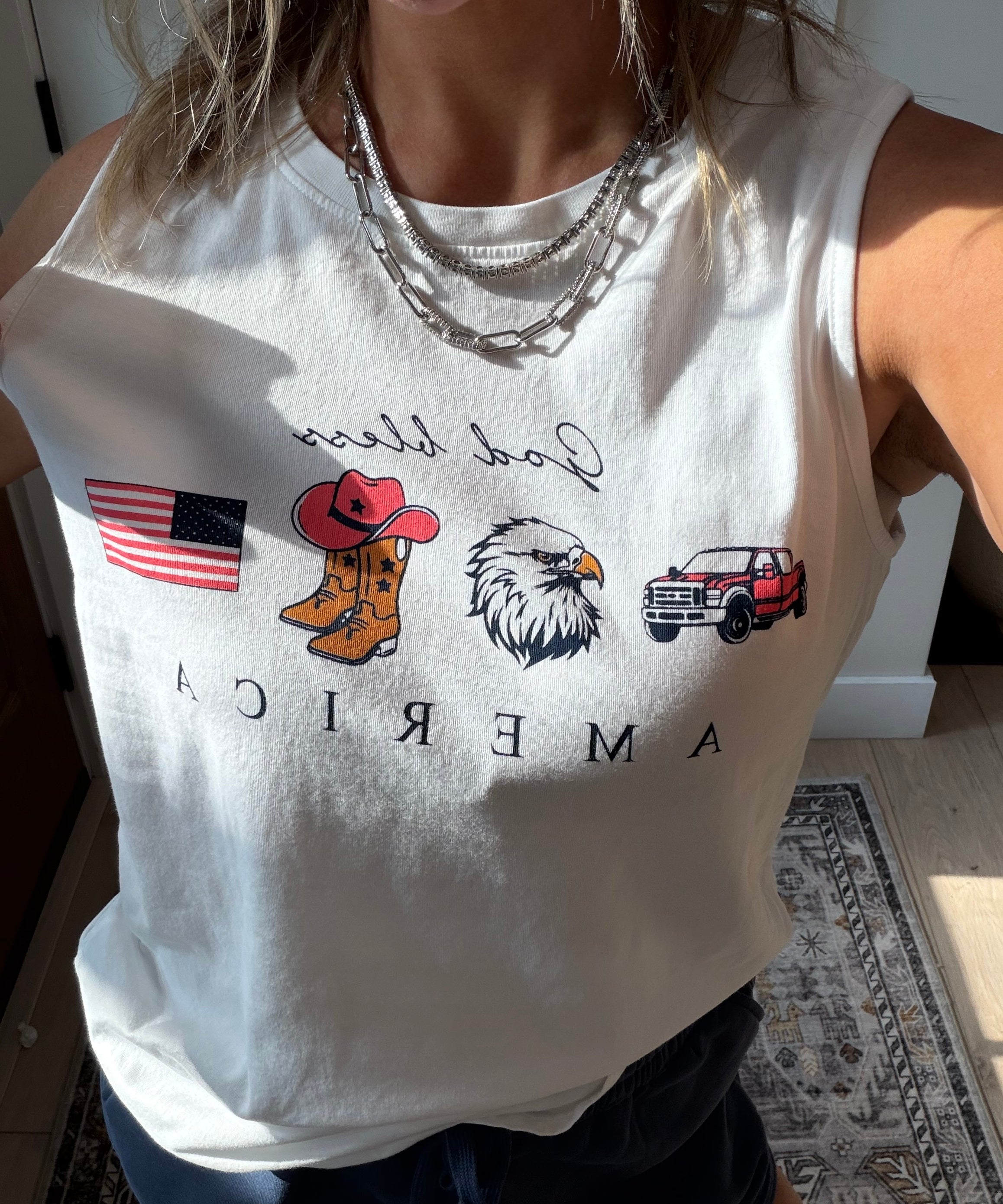 God Bless America Muscle Tank