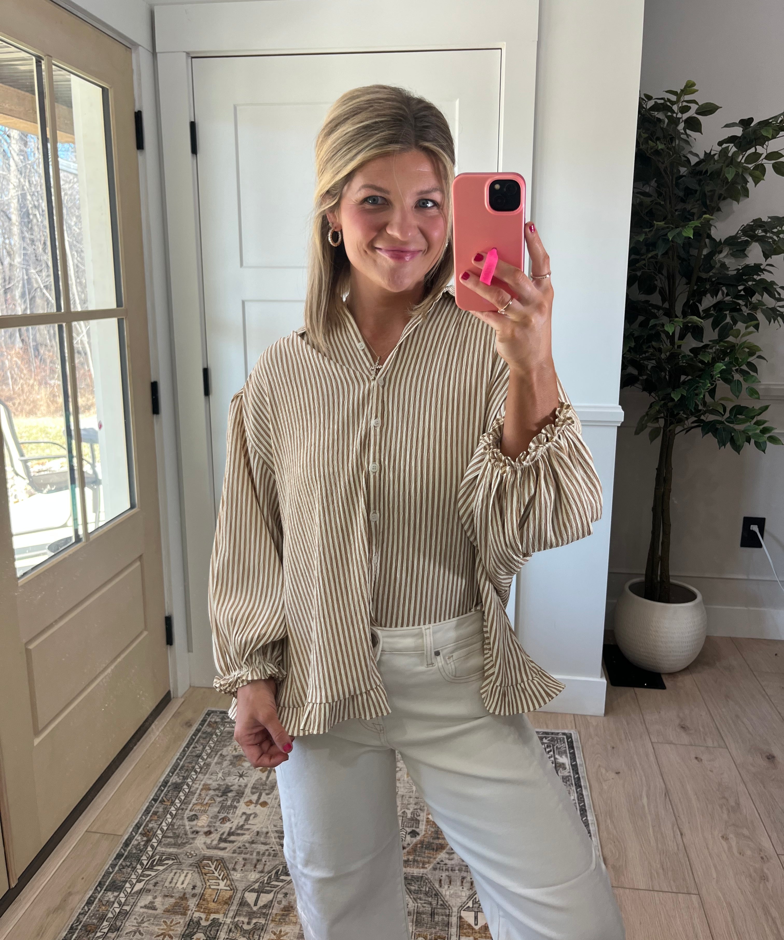 Latte Striped Top