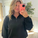 Easy Mode Quarter Zip - Black