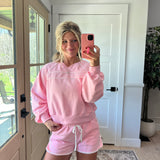 Pink Contrast Piped Set