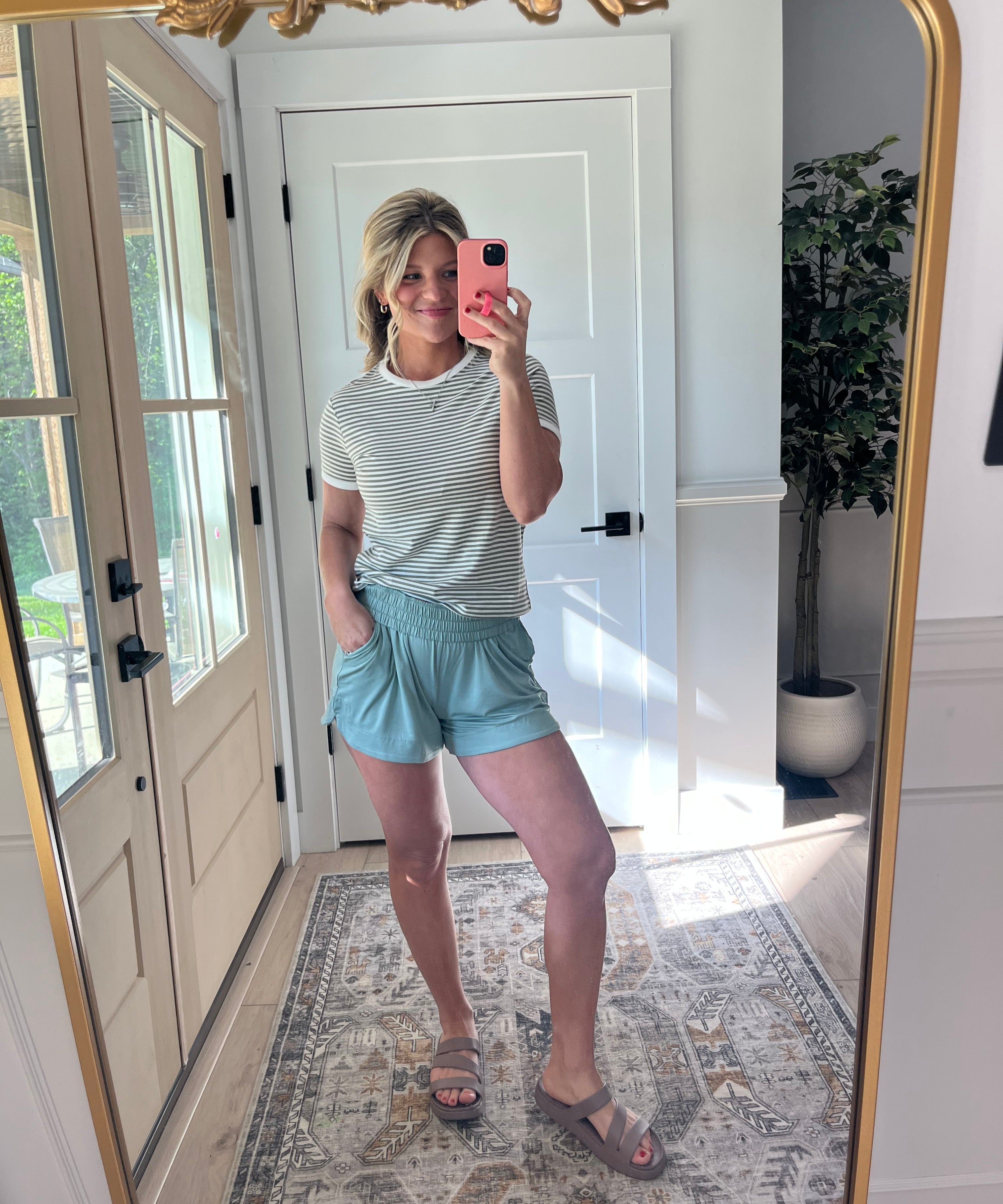 Palm Breeze Shorts - Ash Jade