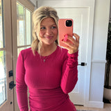 Freestyle Ribbed Long Sleeve - Plum Pink