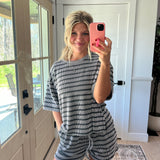 Striped Stop & Stare Set - Black