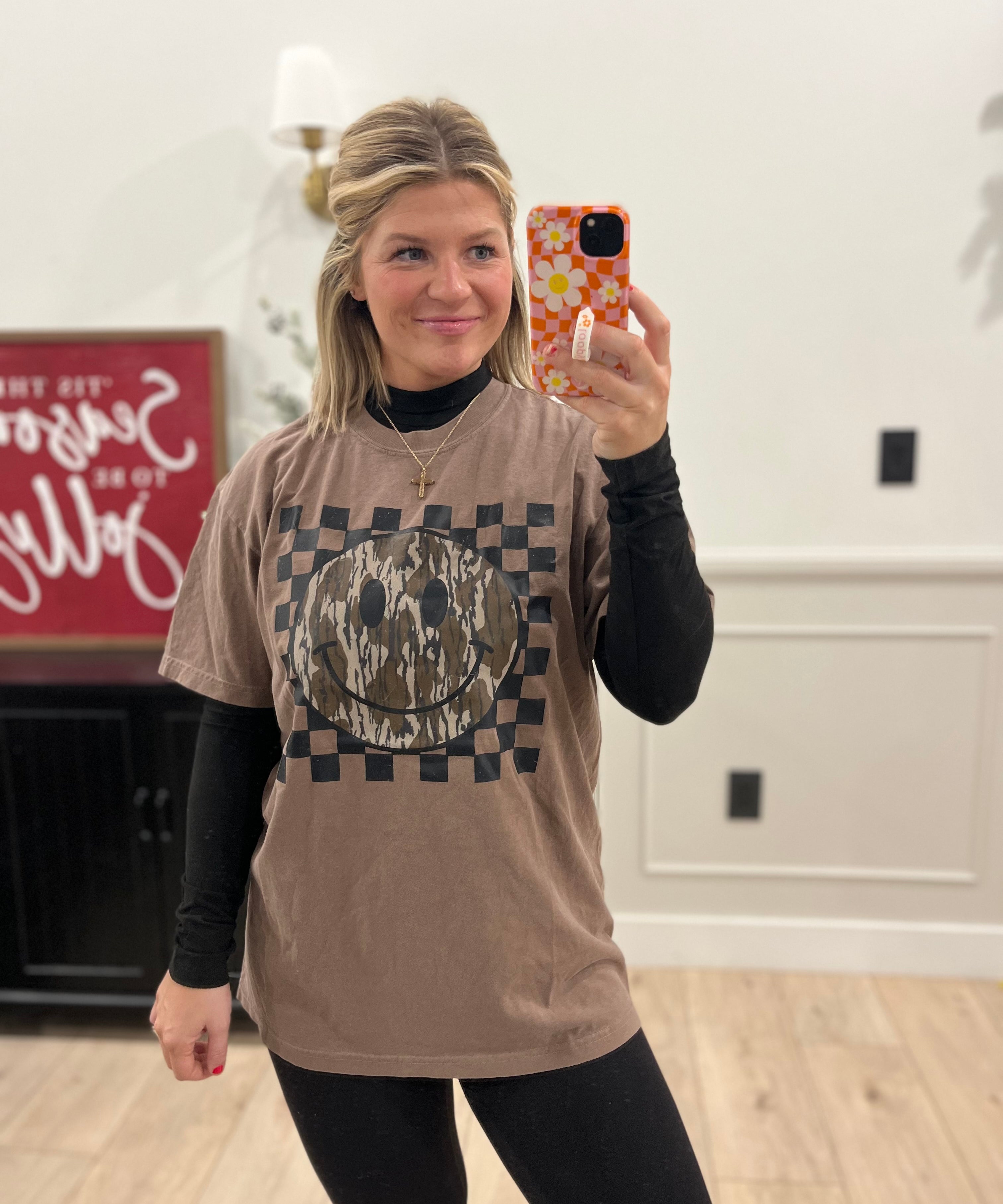 Comfort Colors Camo Smiles Tee