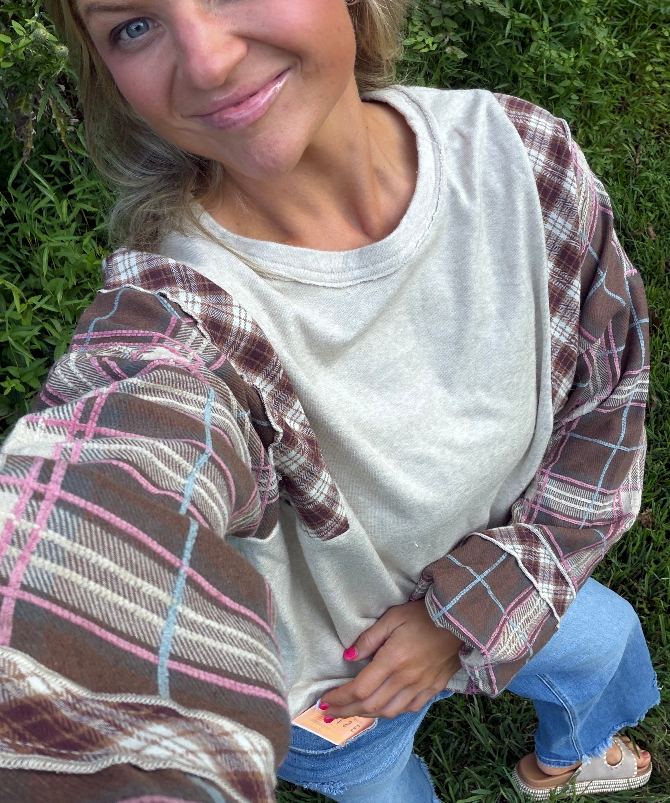 Patchwork Plaid Top