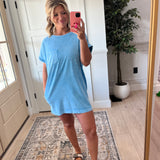 Taya t-shirt Dress - Sky Blue