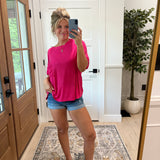 Sweet Pea Tee - Fuschia