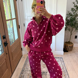 Dot Your Day Pullover - magenta