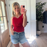 Picture Perfect Tank - Red Stripes