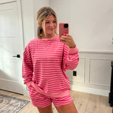 Spring Fling - Pink Stripe Shorts