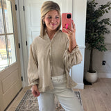 Latte Striped Top