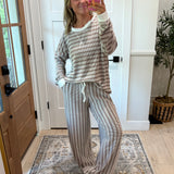 Slow Mornings Ribbed Set - cocoa