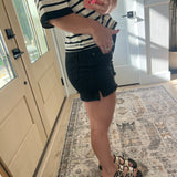 Black Cutoff Shorts