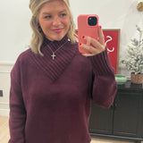 Burgundy Bliss Sweater Dress