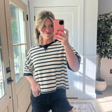 Terry Tee - Black & Ivory