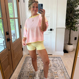Happy Days Tee - Pink & Yellow