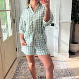 Sage Picnic Gingham Set