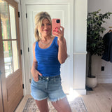 Picture Perfect Tank - Blue Stripes