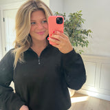 Easy Mode Quarter Zip - Black