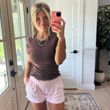 French Terry Lounge Shorts - baby pink