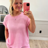 Baby Pink Ribbed Set