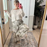 Modern Mosaic Wide Leg - Sage Colorway