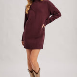 Burgundy Bliss Sweater Dress