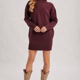 Burgundy Bliss Sweater Dress