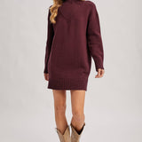 Burgundy Bliss Sweater Dress